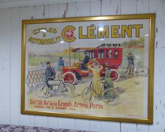 Antique framed French poster