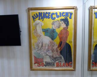 Antique framed French poster