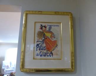 Antique framed French poster