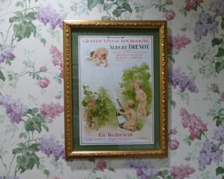 Antique framed French poster