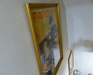 Antique framed French poster