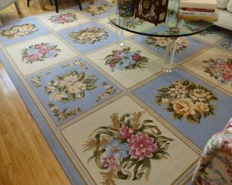 Needlepoint area rug