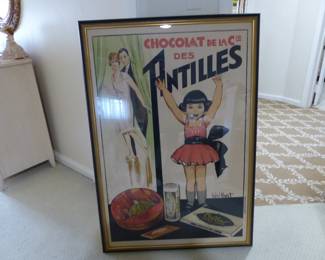Antique framed French poster