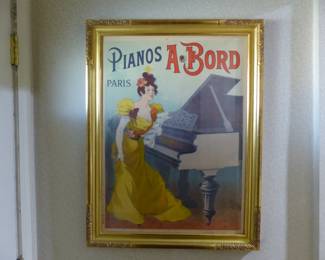 Antique framed French poster