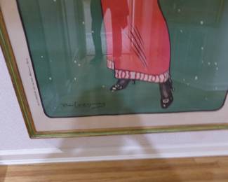 Antique framed French poster