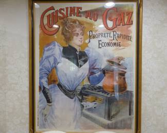 Antique framed French poster