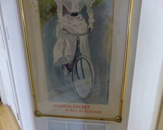 Antique framed French poster