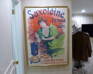 Antique framed French poster