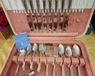 1930's Community silverplate in a lucite box