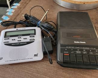 Cassette player and weather radio