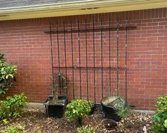 side view of secondary garage