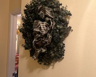 wreath on wall