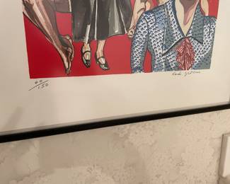 Red Grooms (1937): "You can have a body like mine" - 1978 screen print 60/150 24" x 17.5" - framed matted and glazed