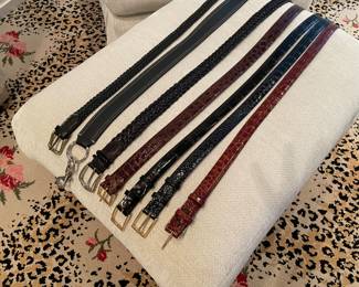 Men's leather belts - size 36 (two are SOLD - the first that is on the far right and 3rd one from the far right side)