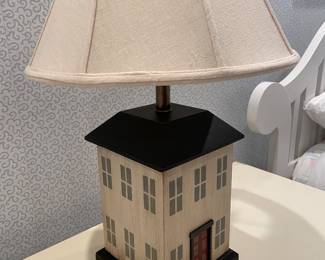 Lamp - "house form" with shade - excellent condition