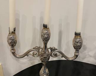 Israeli Sterling Silver - 3 arm candelabrum