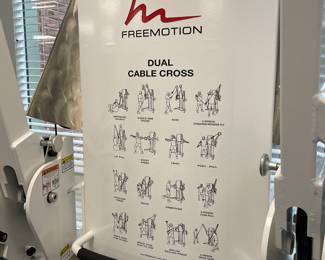 Another view of the Freemotion dual cable cross - weight system - like new