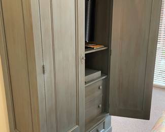 Another view of the Armoire with drawers painted - by Hickory Chair (79" x 48" x 24.25") - excellent condition