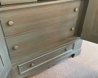 inside drawers of the Armoire with drawers painted - by Hickory Chair (79" x 48" x 24.25") - excellent condition
