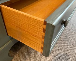 Dove-tailed drawers in the wood nightstand - painted - by Hickory Chair - excellent condition