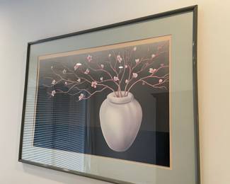 Framed print - vase with dogwood