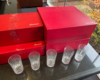 Baccarat glassware: tall glasses - water glasses - 21 available