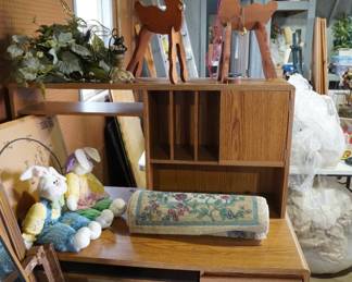 desk, rabbits, reindeer