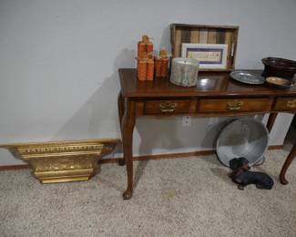 sofa table, decor, shelf, dog statue