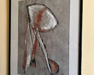 Chinese abstract signed with chop mark (provenance: Alex Gallery)