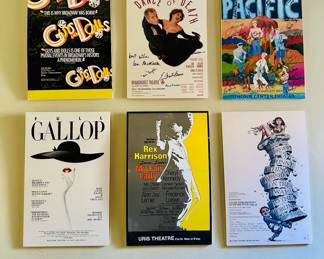 Framed theater posters