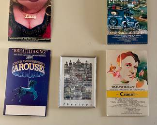 Framed theater posters
