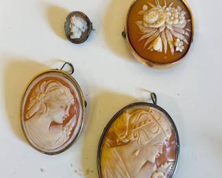 Cameo brooches 