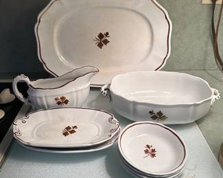 Ironstone Copper Leaf Dinnerware 