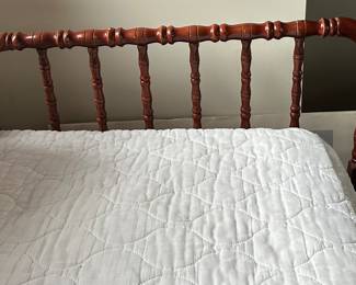 Antique Wood Twin Bed Frame 