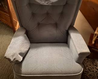 Velvet Rocker Recliner 