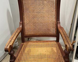 Antique Cane Rocking Chair 
