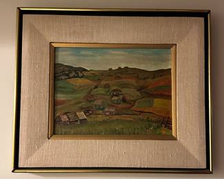 Vintage Signed Original Landscape Painting 
