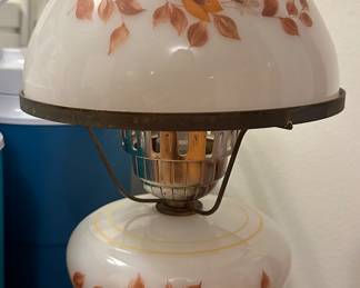 Vintage Milk Glass Hurricane Lamp