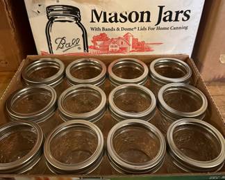 Mason Jars Various Sizes 