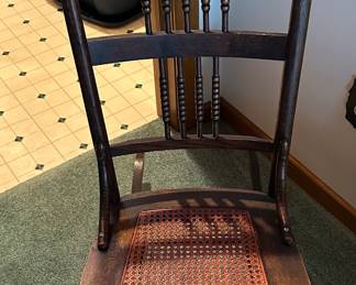 Antique Cane Rocking Chair 