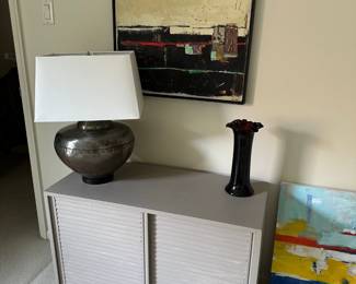 Painting, Cabinet, Lamp, Vase