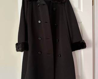 Fur Collared Coat w/ Matching Dress