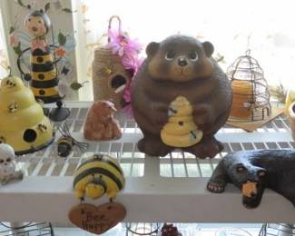 Honey Bee Figurines/Candles, Bear Figurines