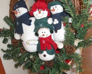 Snowman Wreath