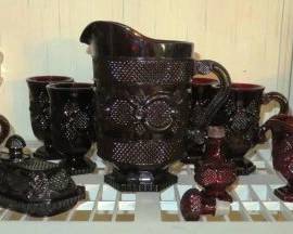 Vintage Avon Cape Cod Ruby Red Glass Collection