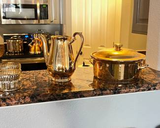 Gumps Golden Glo serving pieces