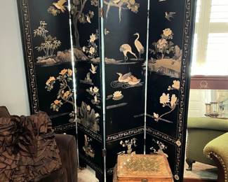 Asian 4-panel screen