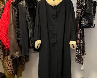 vintage Don Lopez (Beverly Hills) fur lined swing coat