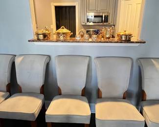 velvet upholstered dining chairs