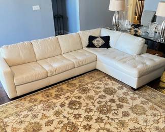 Natuzzi leather sectional sofa